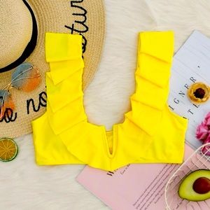 Yellow bikini top